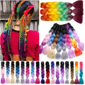24Inch 4 Tone Synthetic Braiding Hair Extensions  Sintetico Ombre Jumbo Braid for  Box Braids