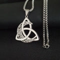 Necklace Vintage Rune Pendant Viking  Knot Stainless Steel Necklace Men and Women Titanium Steel Necklace