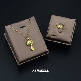 Wholesale S925 Cute Cat Pendant Necklace Sterling Silver Plated 18k Gold Italian Brushed Craft Ladies Link Chain Jewelry Gift