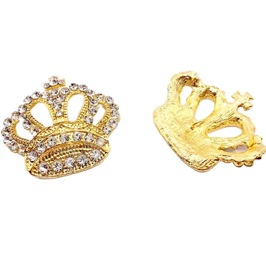 Rhinestone Crown Button Gold/silver/rose Gold Wedding Decoration Accessories