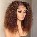 200% High Density 100% Remy Virgin Human Hair Brown Color Wig Unprocessed Glueless Afro Kinky Curly Wigs for Black Women
