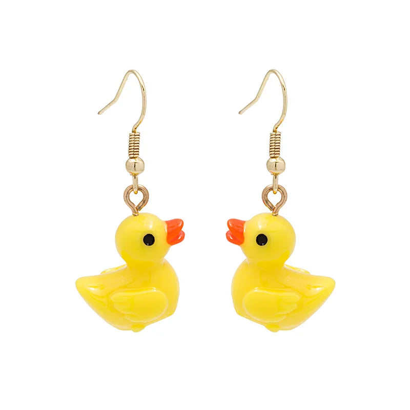 Fashion Jewelry Earrings Silicone Little Yellow Duck Stud Earrings Statement Earrings for Women 2023 Jewelry