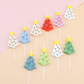 Colorful Factory-Price Christmas Tree Shaped Birthday Cake Candles for Parties Easter & New Year Decorations