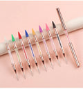New Kemeisi Dot-101 Double-head Nail Art Dotting Pen Wax/Silicone Tip Manicure Art Tools Brush Metal Head Nail Point Drill Easy
