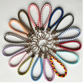 Wholesale Colorful Braided Pu Leather Keychain Weave Rope Strap Key Ring for Car Key