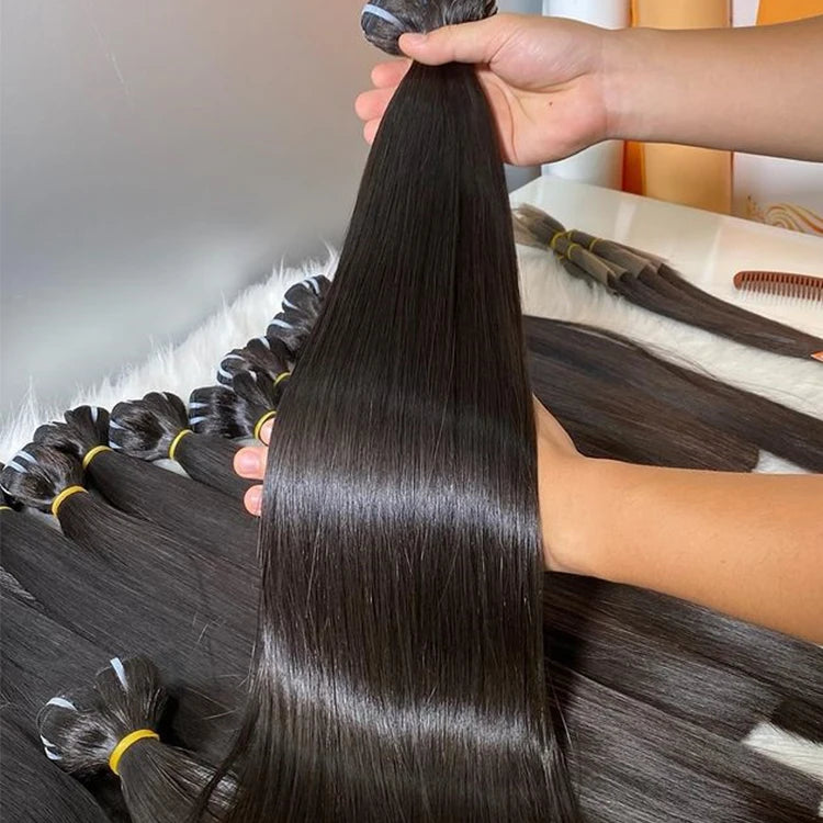 Wholesale 100% Raw Unprocessed Vietnamese Raw Hair Bundles Double Drawn Human Hair Raw Hair Bundles Cuticle Aligned