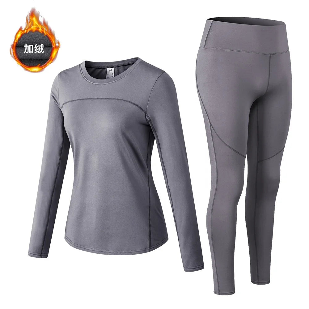 Custom High Performance Women Compression Baselayer Workout Ski Gym Thermal BaseLayer Long Johns Set Women Thermal Underwear Set