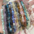 8-10mm Irregular Natural Rough Raw Healing Crystal Quartz Jade Stone Beads for Jewelry Making
