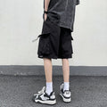Cargo Shorts Men's Summer Thin Casual Knee Length Pants Sports Loose Running Gym Shorts Men Multi-pocket Big Pocket Shorts