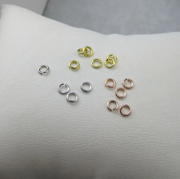 925 Sterling Silver Rhodium Rose Gold Plated Jump Ring Open Ring
