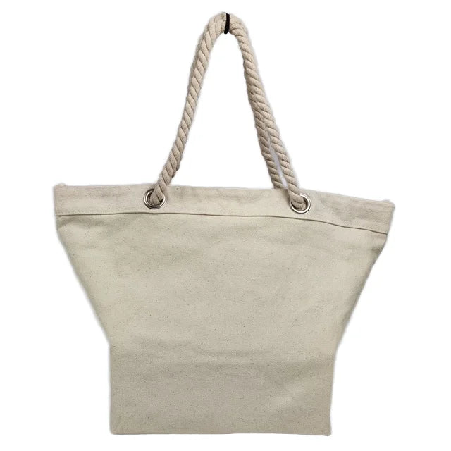 Wholesale Custom Oversized Beach Bag Cotton Canvas Reusable Canvases Fabric Bag Shopping Canvas Yoga Mat Cloth Tote Bag