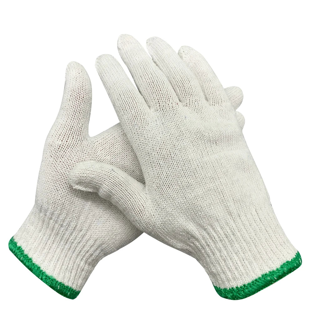 Free Samples of 21-23cm Soft Cotton Knitted Work Gloves Other Sports & Construction Mittens Labor Safety Gloves