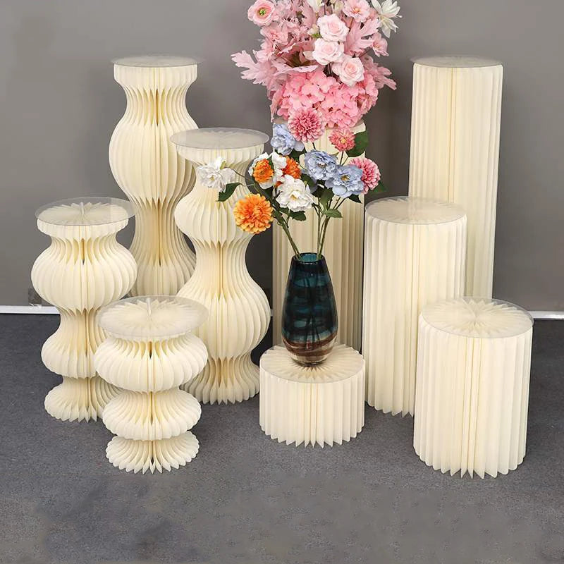 Hot Selling Folding Roman Column Paper Dessert Table Display Set for  Birthday Party Activities Decoration