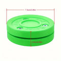 Durable Lightweight 2.5cm Thick Ice Hockey Puck Shock-Absorbing Green Bag for Roller & Field Hockey Training MegaBDM