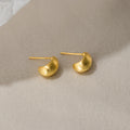 Premium Custom 925 Sterling Silver C-Shaped Stud Earrings Punk Gothic Gilded Women's Engagement Gift Matte Brushed Trendy Gold
