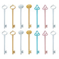 JH Creative Kids Pen Retro Vintage Style Plastic Key Shaped Gel Ink Pen