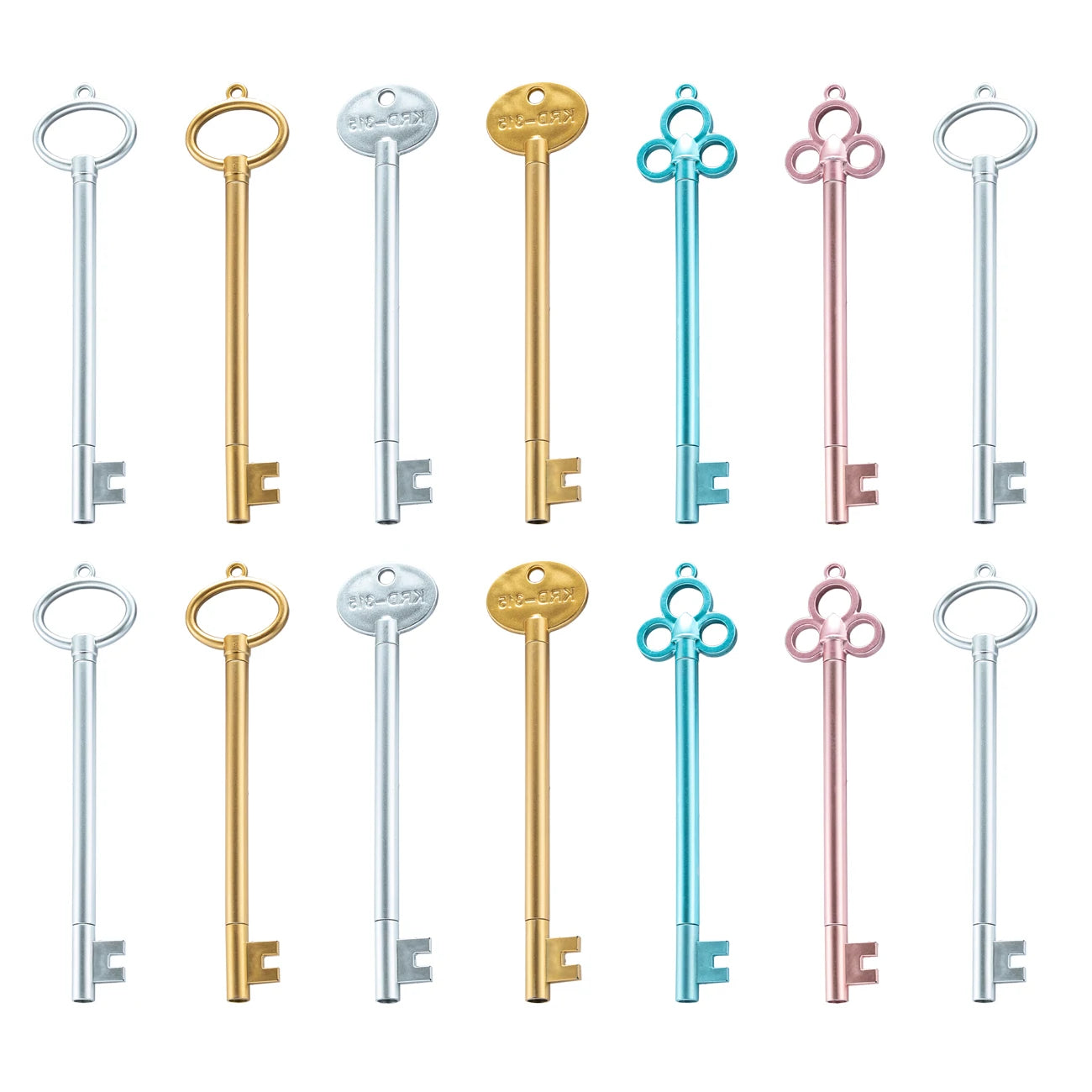 JH Creative Kids Pen Retro Vintage Style Plastic Key Shaped Gel Ink Pen