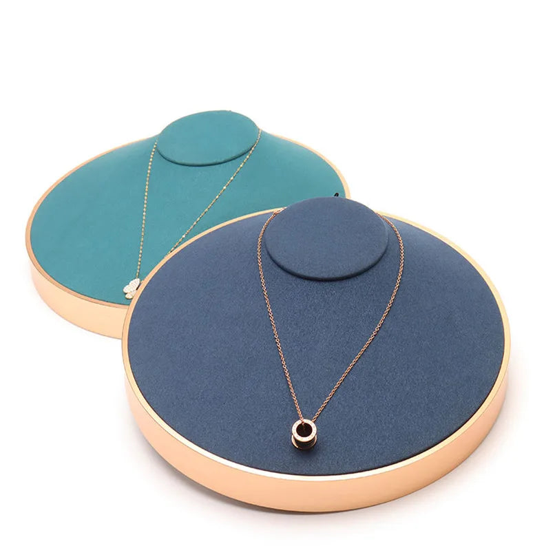 Customized Luxury Metal Microfiber Necklace Pendant Jewelry Display Stand