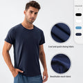 SHINBENE Quick Dry Men's Crew T-Shirts Short Sleeve Mesh Athletic Workout Training Top for Adults