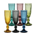 Diamond Design Vintage Color Champagne Glass 150ML Blue Purple Tabletop Glasses Personalized Wedding Champagne Flutes for Party