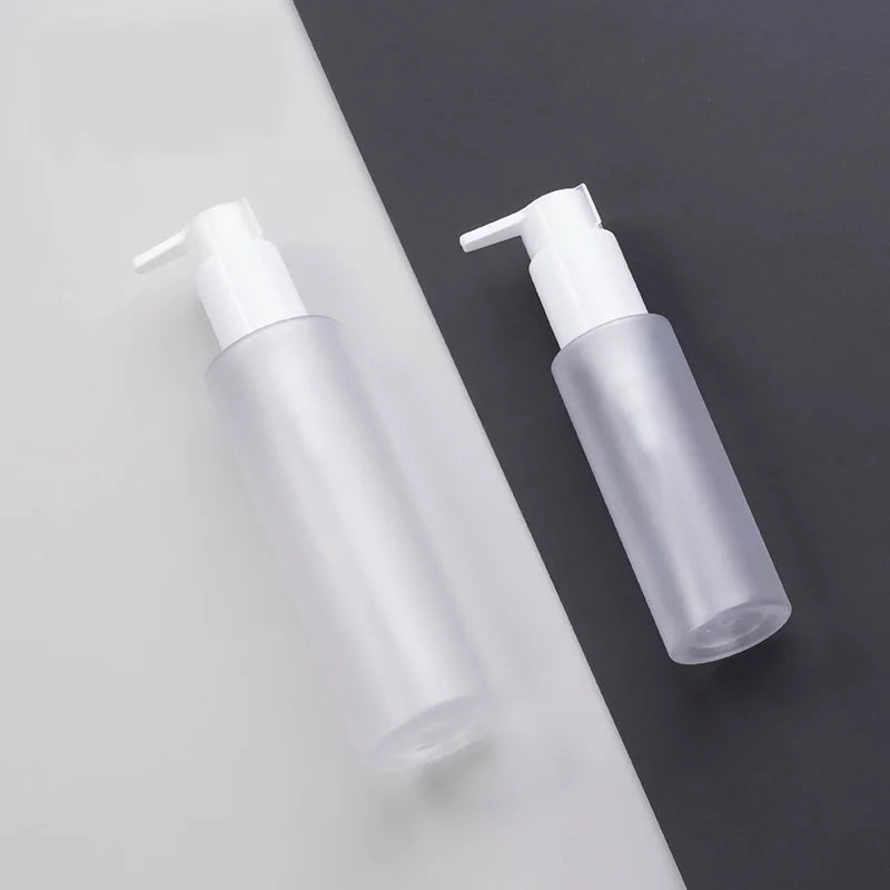 Hot Sales Luxury White PET Plastic Bottle 100ml-200ml Frosted Lotion Pump for Face Cream Shampoo Eye Cream