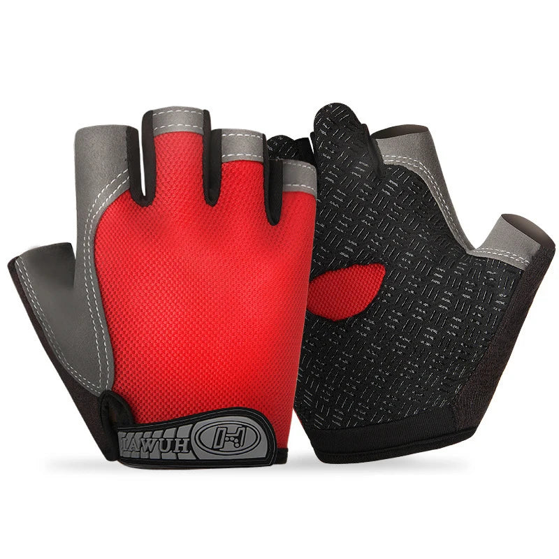 ZY Brand Sports Anti Slip Breathable Half Finger Short Riding Driven Cycling Gloves Polyester & Nylon Summer Use for Women Men