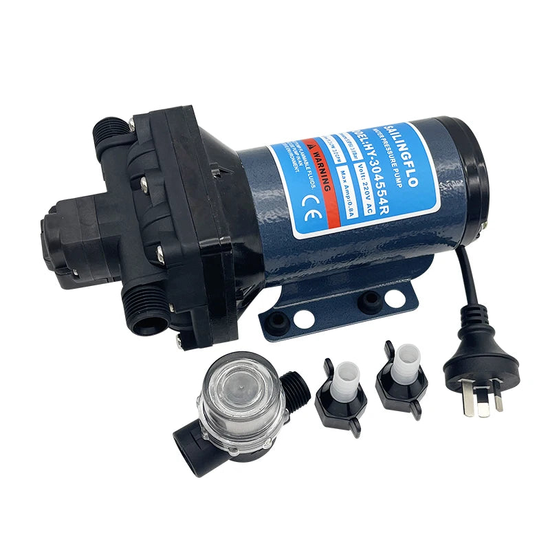 HY-304553R Diaphragm Low Noise 55psi 115V AC 3GPM Marine & RV Water Pump