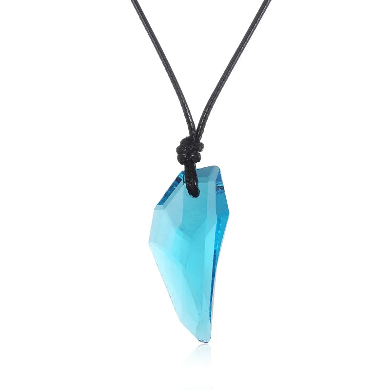 Couple Pendant Necklaces Clear Quartz Crystal Dowsing Pendulums Divination Healing Necklaces Cord Adjustable Gift