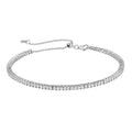 Elegant 925 Sterling Silver Moissanite Tennis Bracelet Rhodium Plated  Adjustable Moissanite Tennis Bracelet for Women