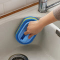 HelloWorld Kitchen Bathroom Tile Decontamination Cleaning Brush Sponge Bathtub Brush Household Cleaning Tool
