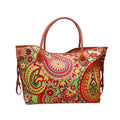 Customizable 100 Pcs Free Shipping Women Vintage Paisley Weekender Bag Pink Damask Canvas Floral Leopard Green Aztec Travel Tote