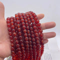 JC Crystal Fashion Accessories 4mm 6mm 8mm 10mm Natural Stone Round Loose Beads Crystal Red Agate Beads