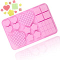 1070 Ready to Ship Silicone Chocolate Mould with Heart Flower Square Shape Cake Mould Reusable Home Diy Baker Tool Bpa Free Cand