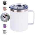 Custom Logo 12oz 14oz Coffee Mug Insulated Stainless Steel Mugs With Lid Cute Colorful Stainless Steel Coffee Travel Mug