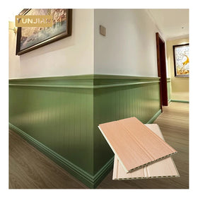 Customized WPC Waterproof Eco-Friendly Wall Panel for Hotel & Office Decoration Modern Fluted Design 200x9mm 5-Year Warranty