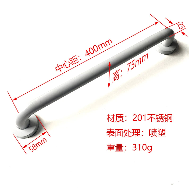 Home Toilet Bathroom Kitchen Straight Grab Bar Door Handle Modern American Style Black Stainless Steel Pull Handle