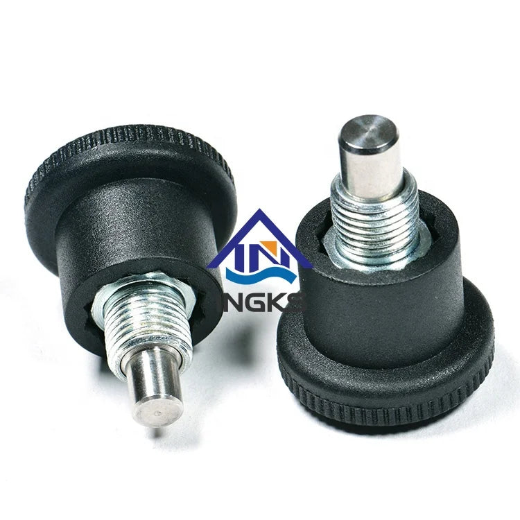 Customizable Mini Pull Knob Indexing Plunger M8 M10 Carbon Steel with Knurled Zinc Plastic Head INGKS Brand ISO9001 Certified