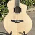 Aiersi All Solid Handmade Professional Acoustic Guitar Fingerstyle Folk Musical Instrument with Curly Maple Armrest and Binding