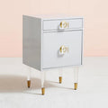 Custom Two-Drawer Storage Modern Nightstand Acrylic Legs Wooden Bedroom Furniture Living Room Hotel Use Panel Plywood Home Use