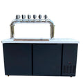 Digital Display Double Taps Stainless Steel 304 6 Head China Beer Dispenser Kegerator Draft Beer Cooler Holds Four 20L Kegs