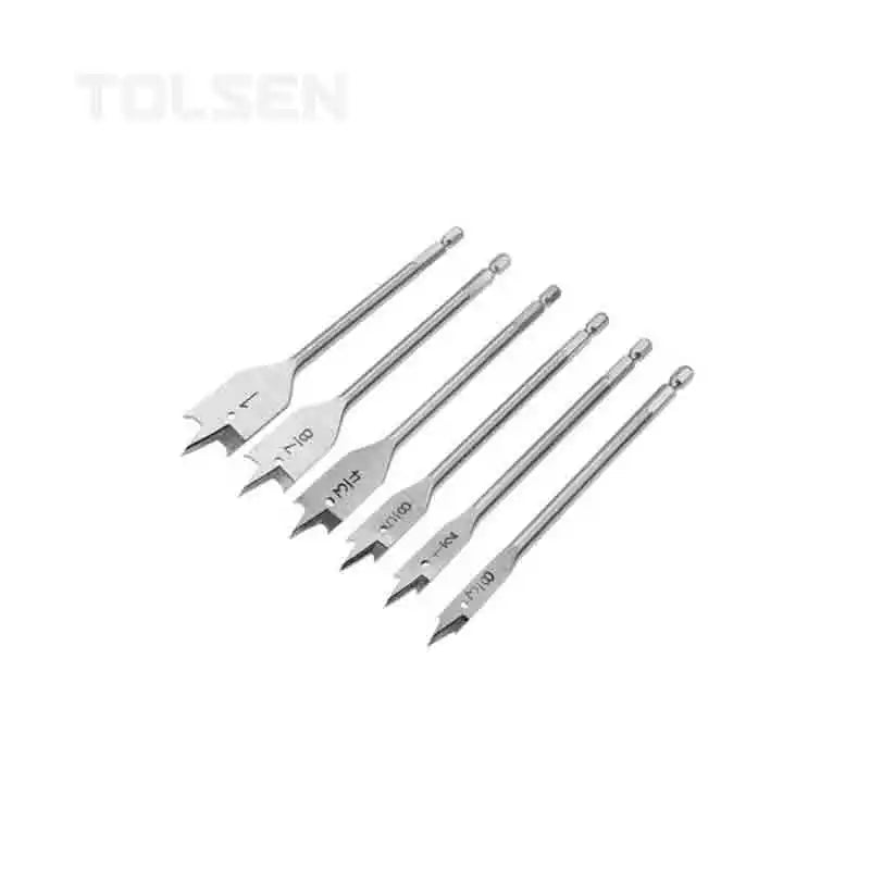 TOLSEN 75656 152mm 6pcs Flat Wood Bit Set for Wood