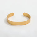 Fenny 18K PVD Plated Wholesale No Fade Dainty Designer Couples Matte Drawing Cuff Stainless Steel Bracelet for Women
