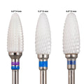 Professional Volcano Ceramic Burr 3/32" 3 in 1 Cutter Milling 2 Way Manicure Zirconia Large Barrel Nail Drill Bits Ceramic