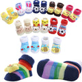 Cute Cartoon Thickened Organic Cotton Baby Shoes Socks Loose Mouth 0-3 Years Non-Slip Newborn Baby Socks