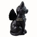 Black Geometric Winged Cat-shaped Resin Decorative Statue Hand-painted Artistic Design Holiday Ornament Fashion for Home