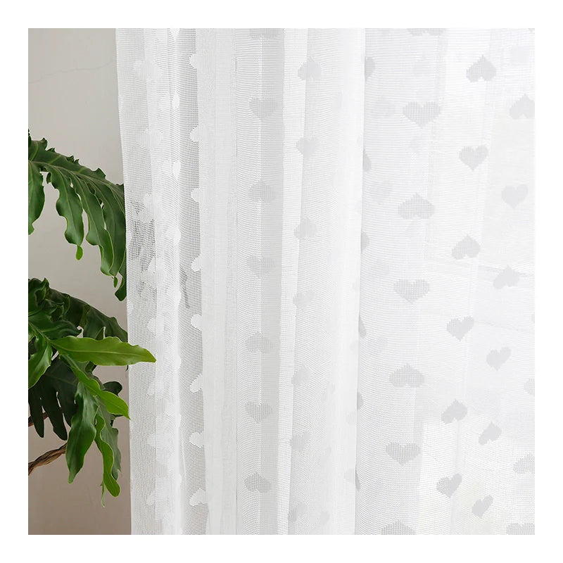 Innermor Soft White Tulle Curtains for Kids' Room Living Room Ready Made European-American Style 100% Polyester All-Season
