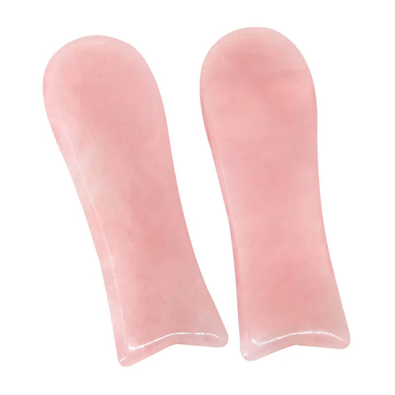 HZ Guashastone Mixed Shaped Facial Jade for Body Rose Quartz Jade Guasha Board