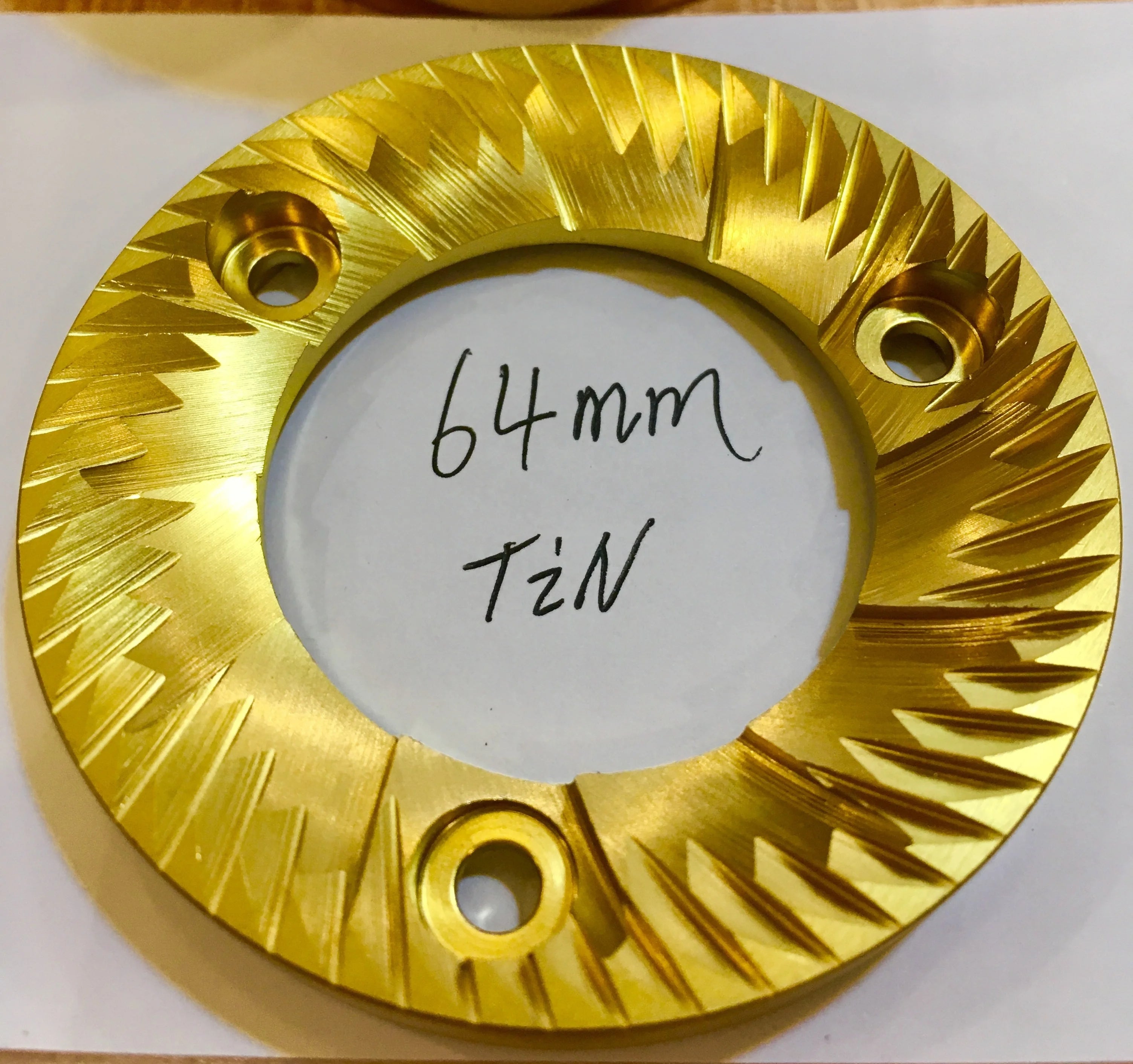 TiN TiCN Titanium Coating Coated Regular Coffee Bean Blade Coffee Grinder Flat Wheel Burr Blade Diameter 64mm Coffee Flat Mill