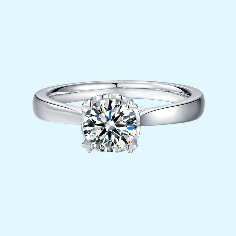 Factory Wholesale Price Fine Design 1ct 2ct Luxury Radiant DEF VVS White Moissanite Diamond Women Personalize Jewelry Rings