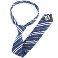 Custom Brand logo Woven Jacquard Microfiber Silk Necktie Polyester Striped School Neck Ties